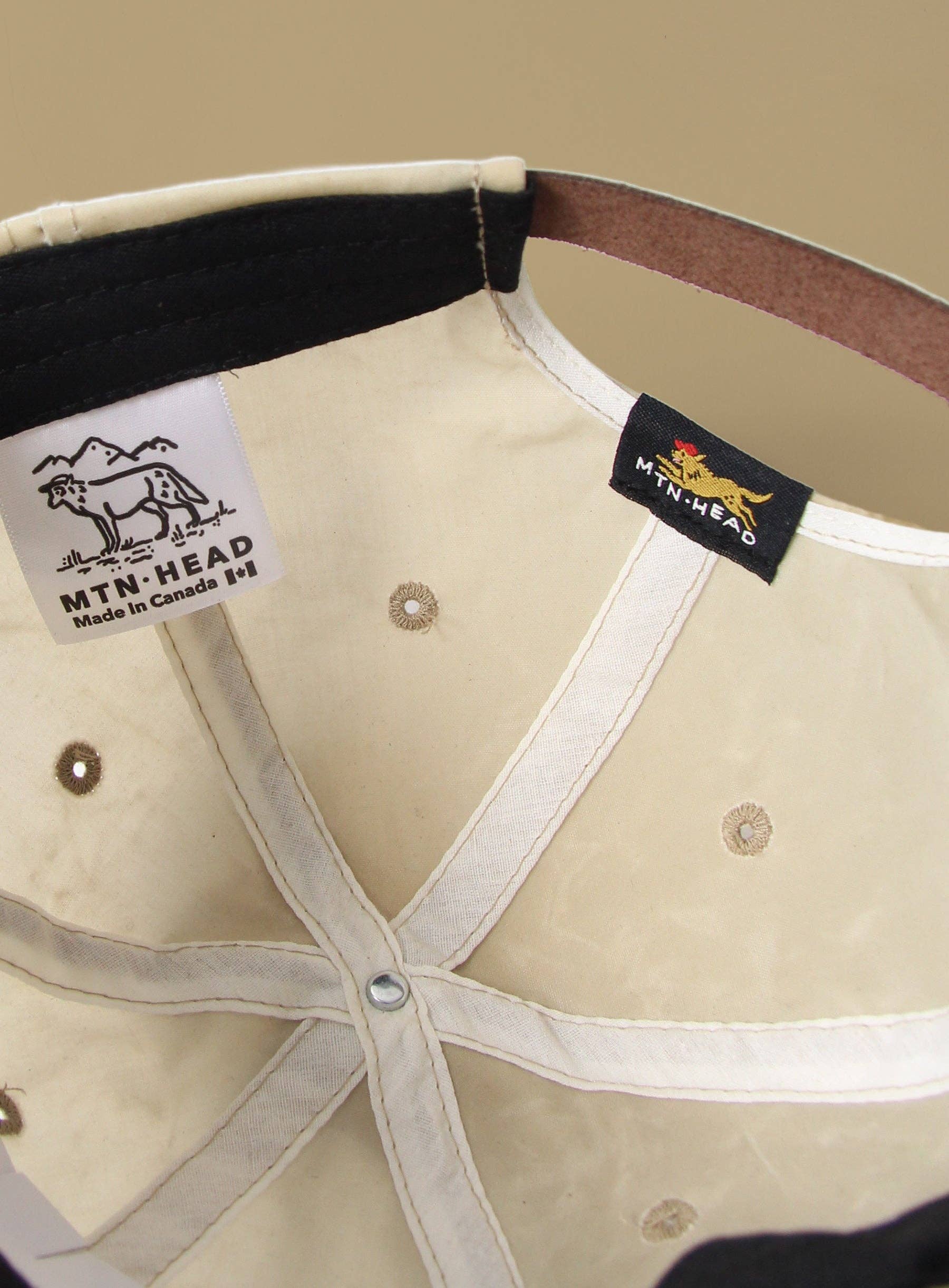 6 Panel - Blank - Tan/Forest Waxed Cotton Canvas - Threshold Collective