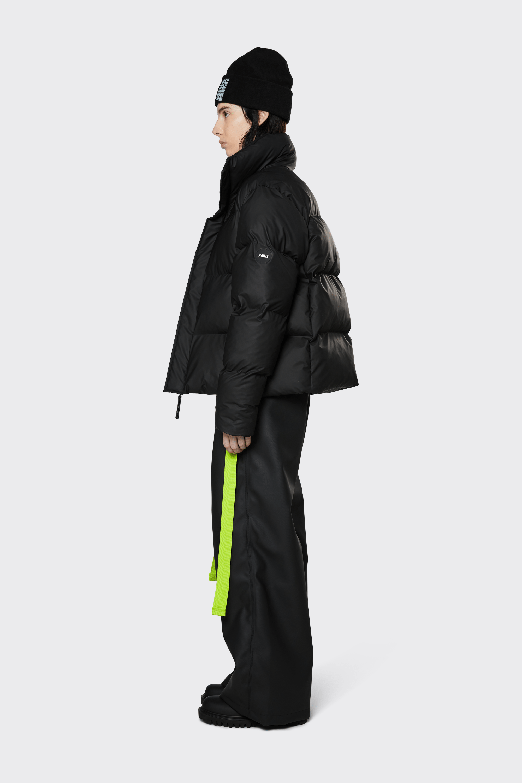 Black Boxy Puffer Jacket - Threshold Coffee