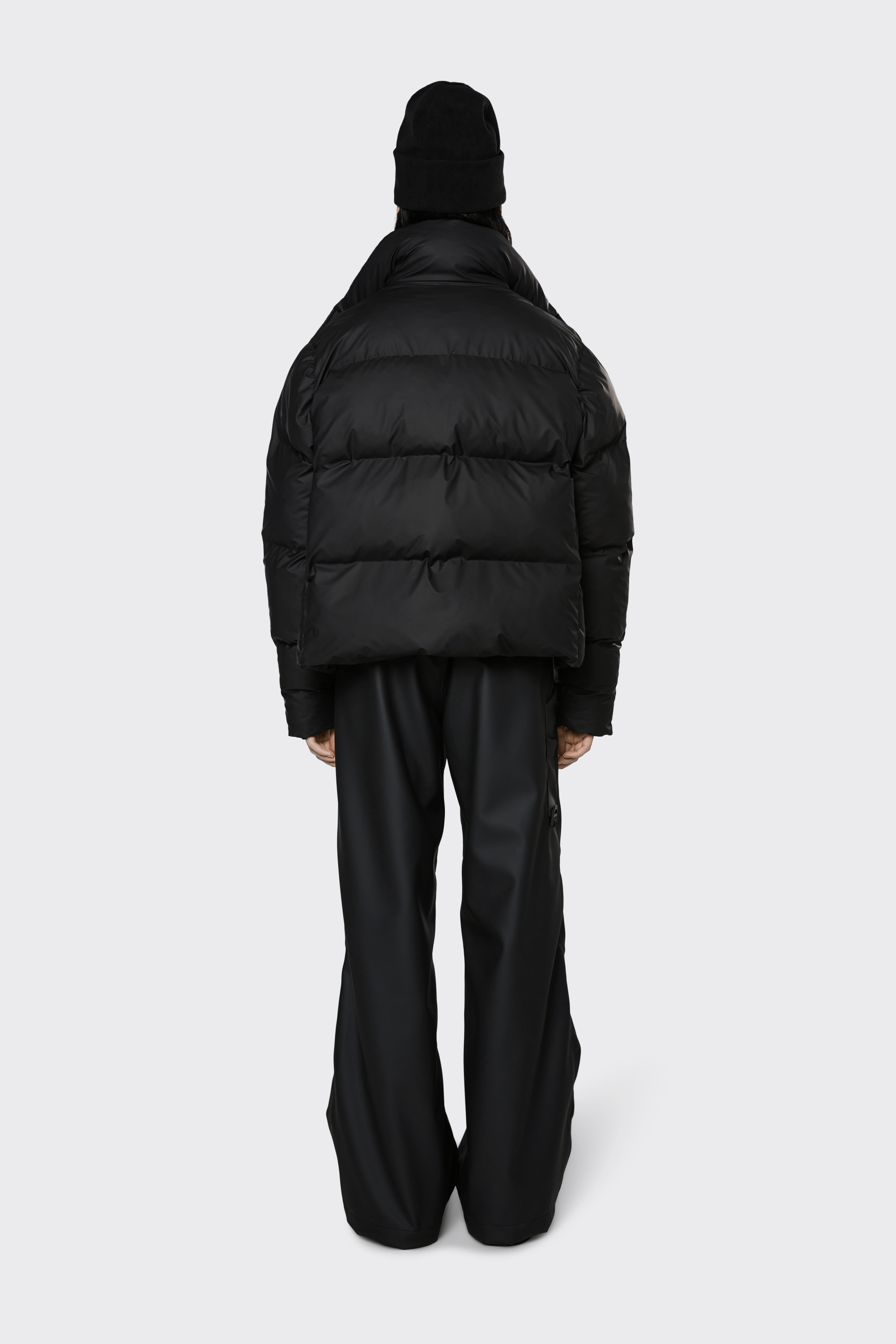 Black Boxy Puffer Jacket - Threshold Coffee