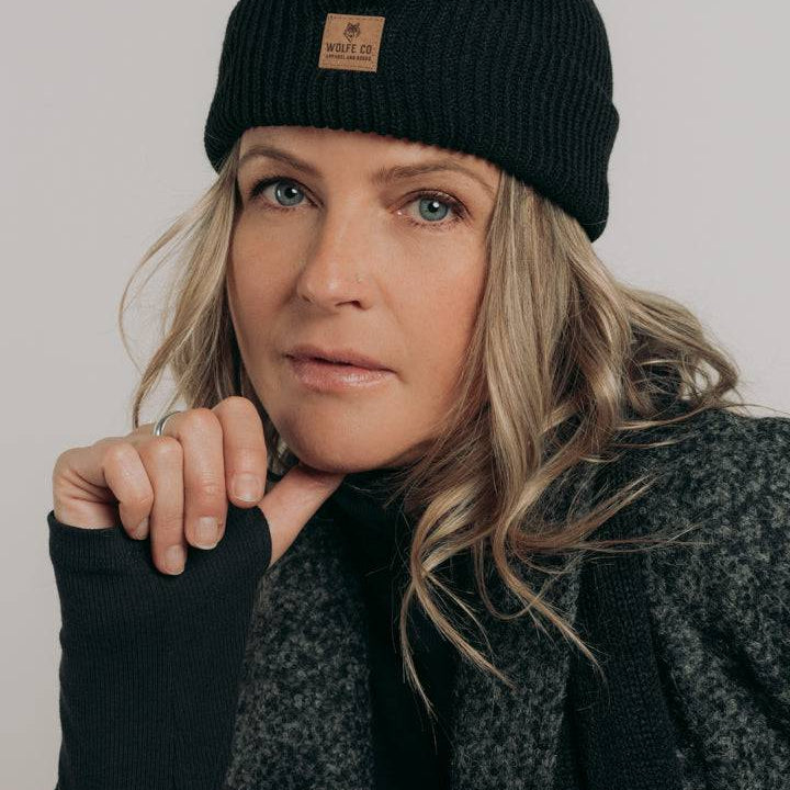 Black Longford Ribbed Toque - Threshold Coffee