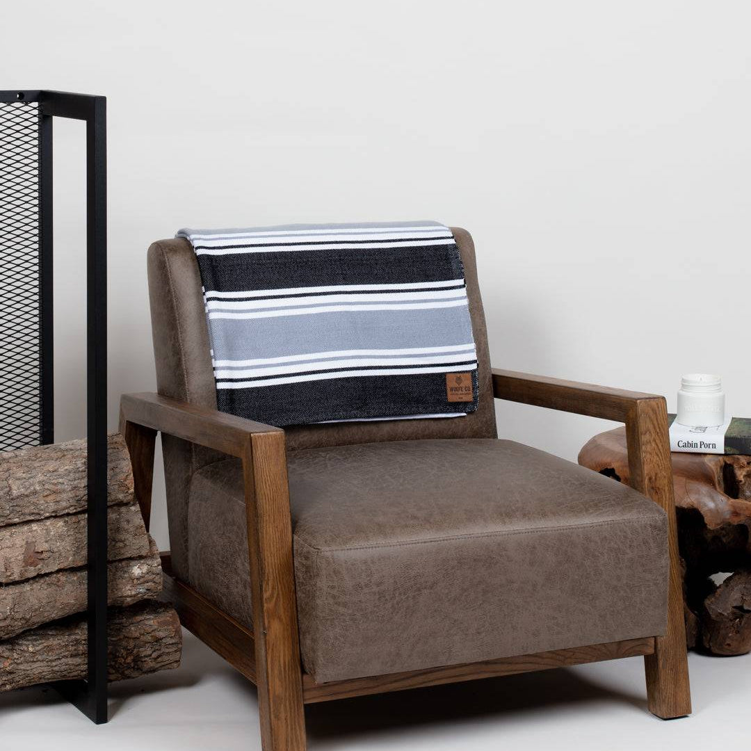 Grey & Black Drummond Blanket - Threshold Coffee