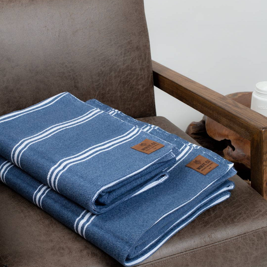 Navy Drummond Blanket - Threshold Coffee