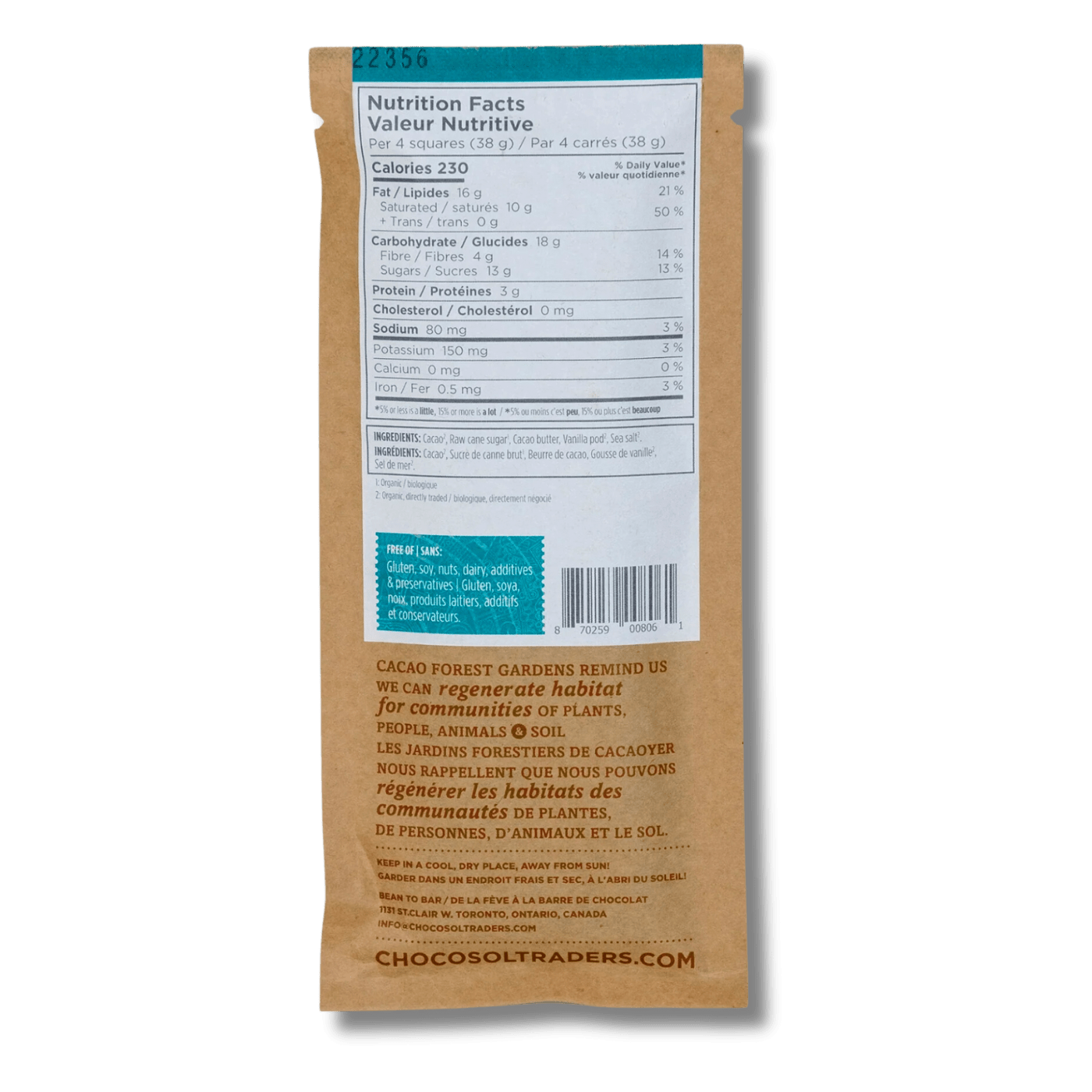 Vanilla Sea Salt Chocolate Bar - Threshold Coffee