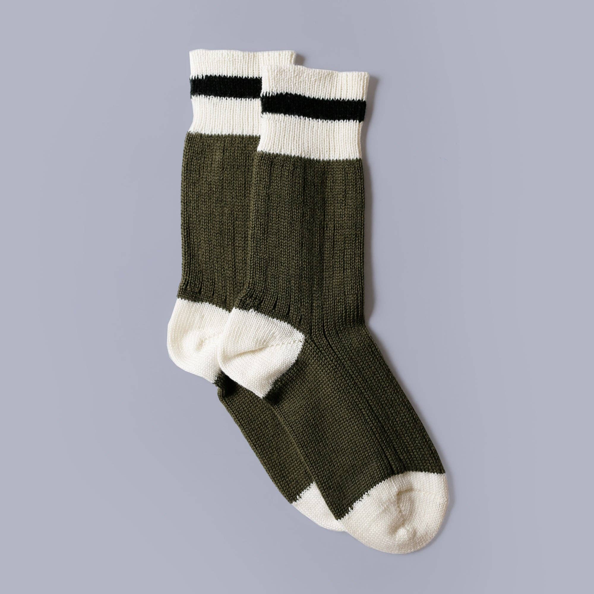 Mountain Socks - Olive Black Stripe - Threshold Collective