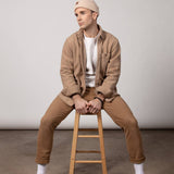 Sand Wool Button Down - Threshold Coffee