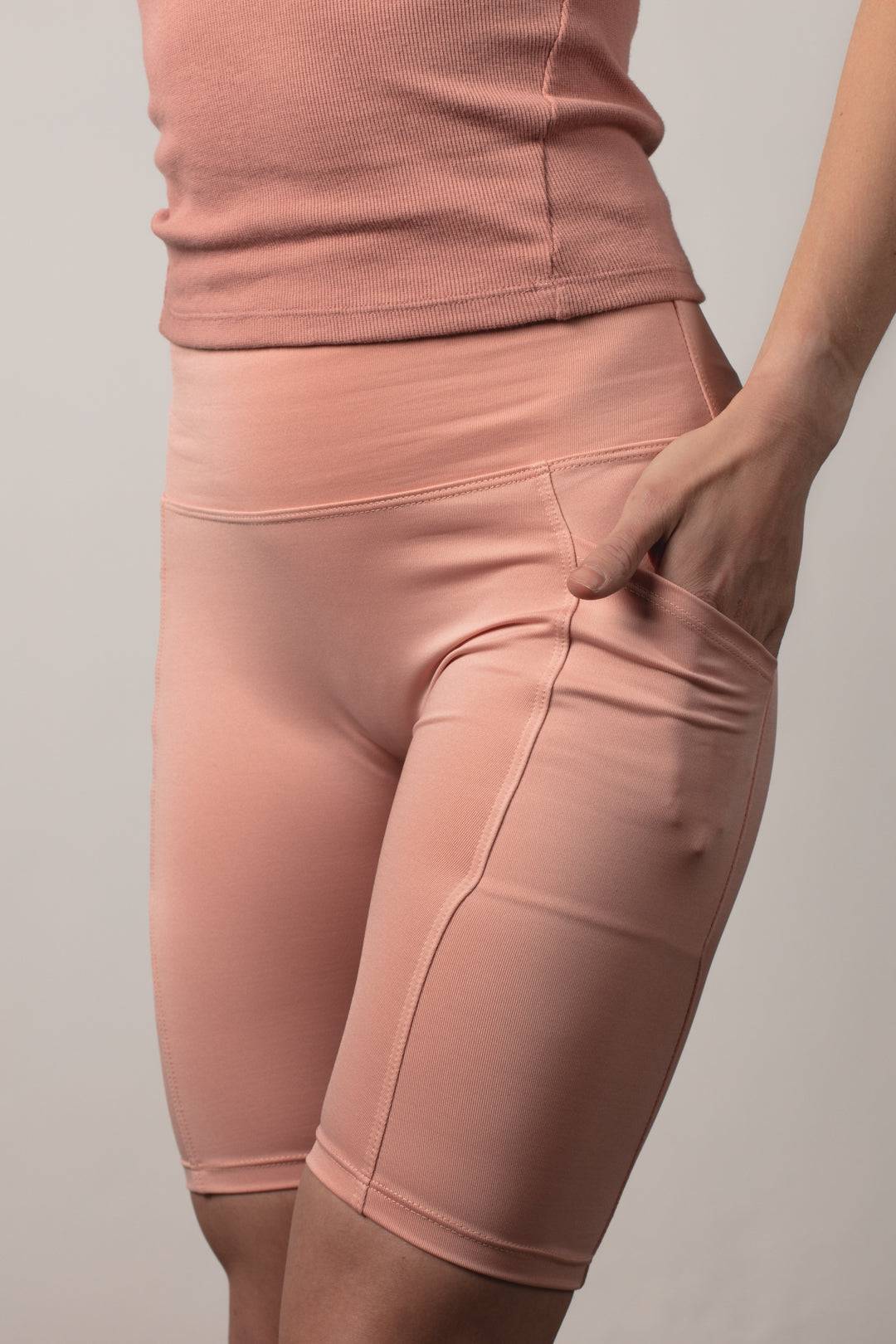 Thalia Blush Bike Short - Threshold Coffee