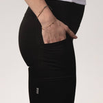 Thalia Black Bike Short - Threshold Coffee