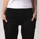 Thalia Black Bike Short - Threshold Coffee