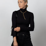 Ribbed Black Turtleneck - Threshold Coffee