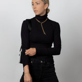 Ribbed Black Turtleneck - Threshold Coffee