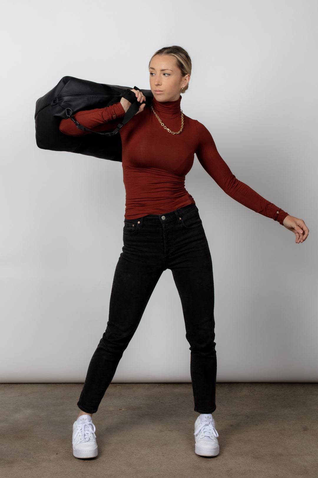 Sienna Highbourne Turtleneck - Threshold Coffee