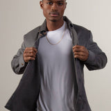 Grey Wool Button Down - Threshold Coffee