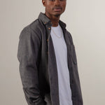 Grey Wool Button Down - Threshold Coffee