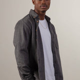 Grey Wool Button Down - Threshold Coffee