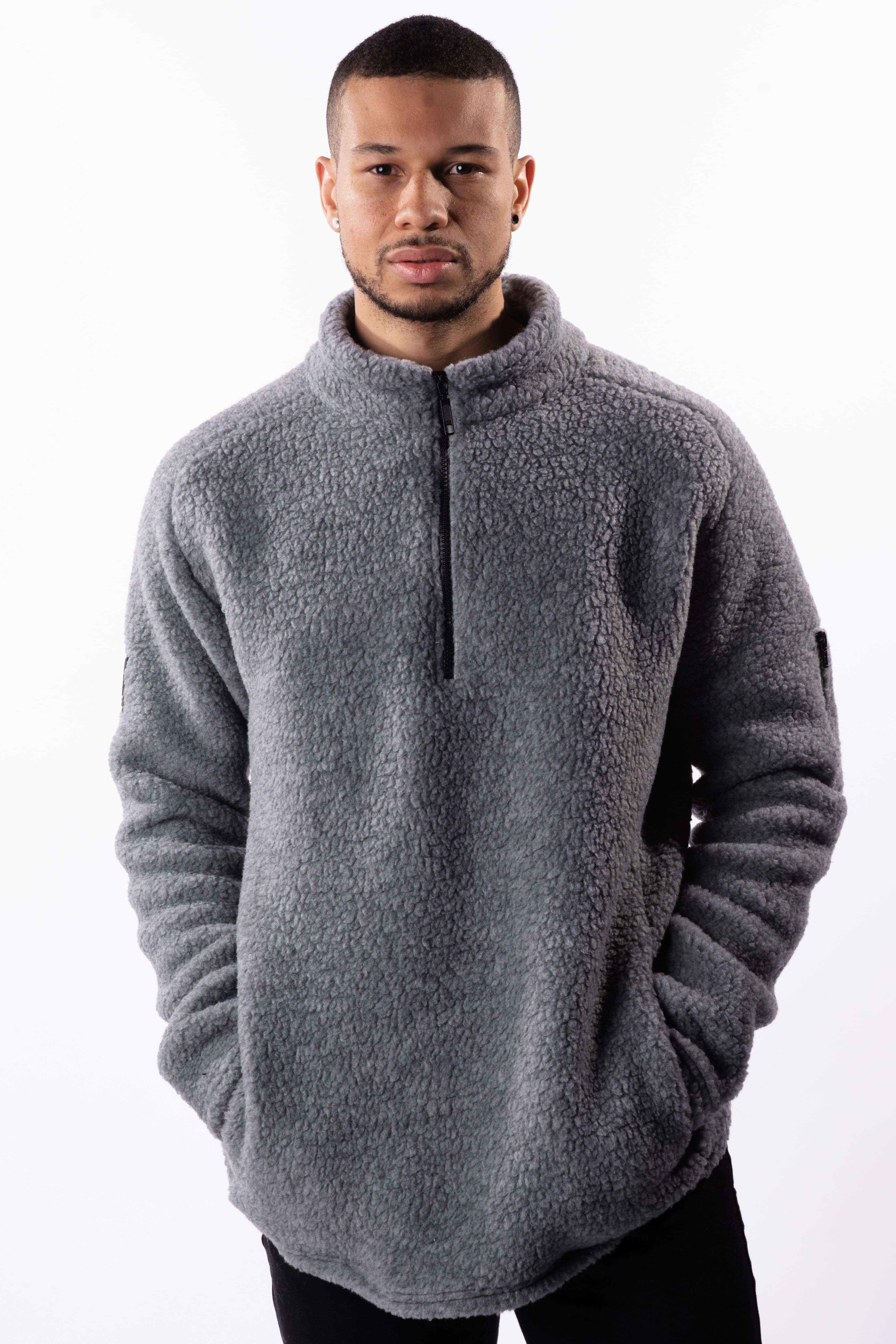 Grey Kitimat Men's Half Zip - Threshold Coffee
