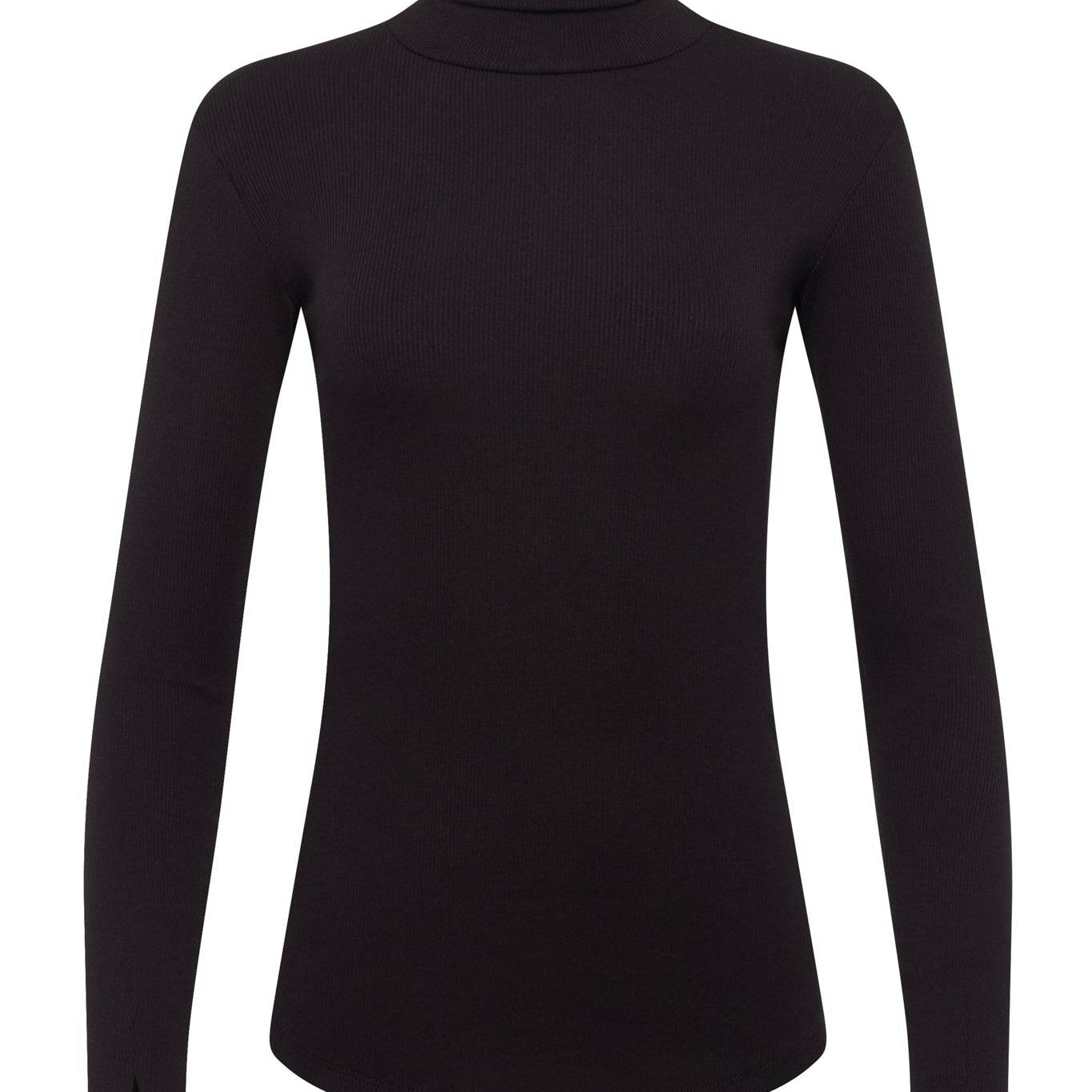 Ribbed Black Turtleneck - Threshold Coffee
