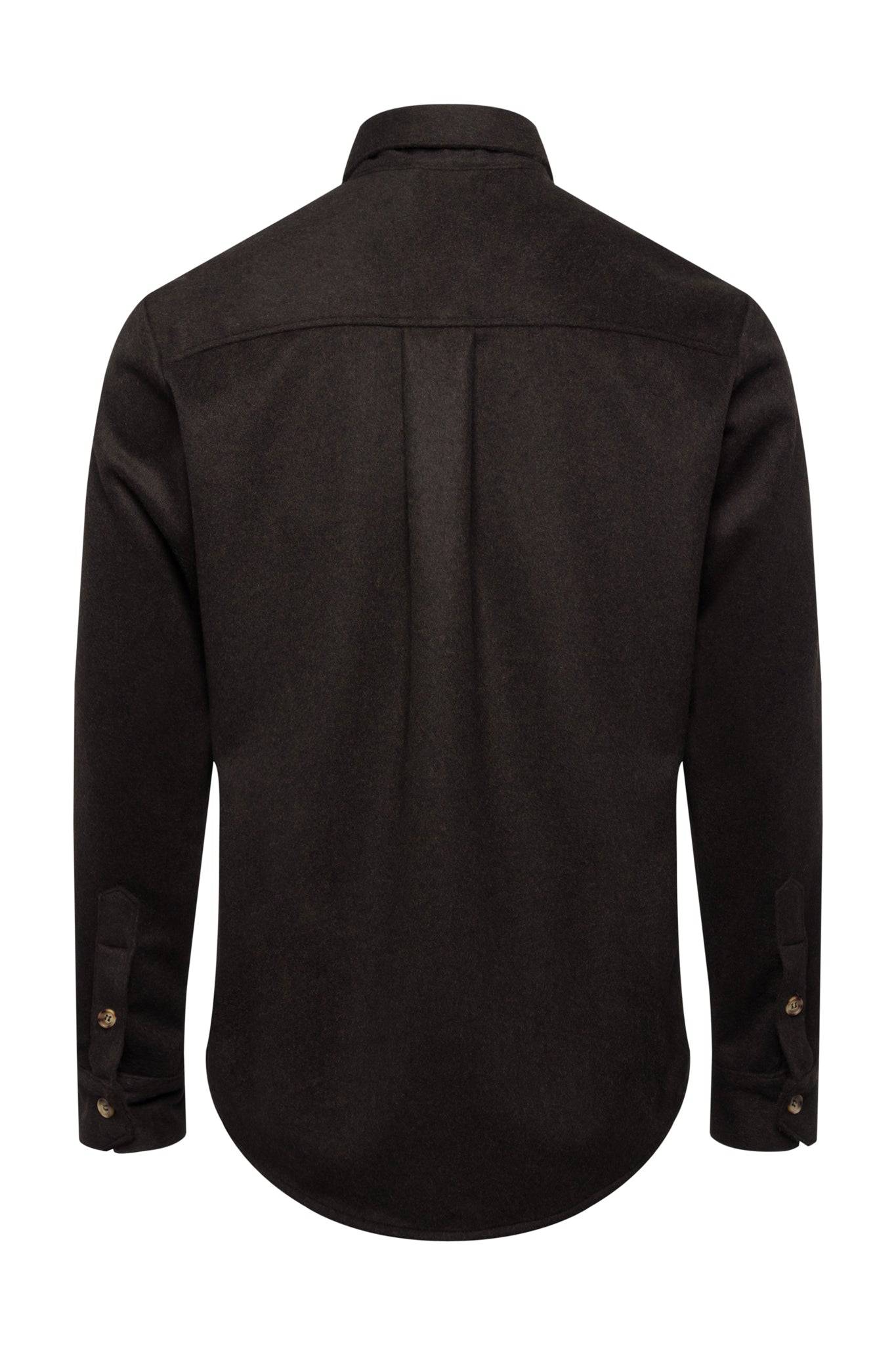 Carob Wool Button Down - Threshold Coffee