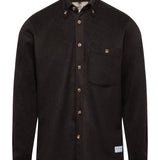 Carob Wool Button Down - Threshold Coffee