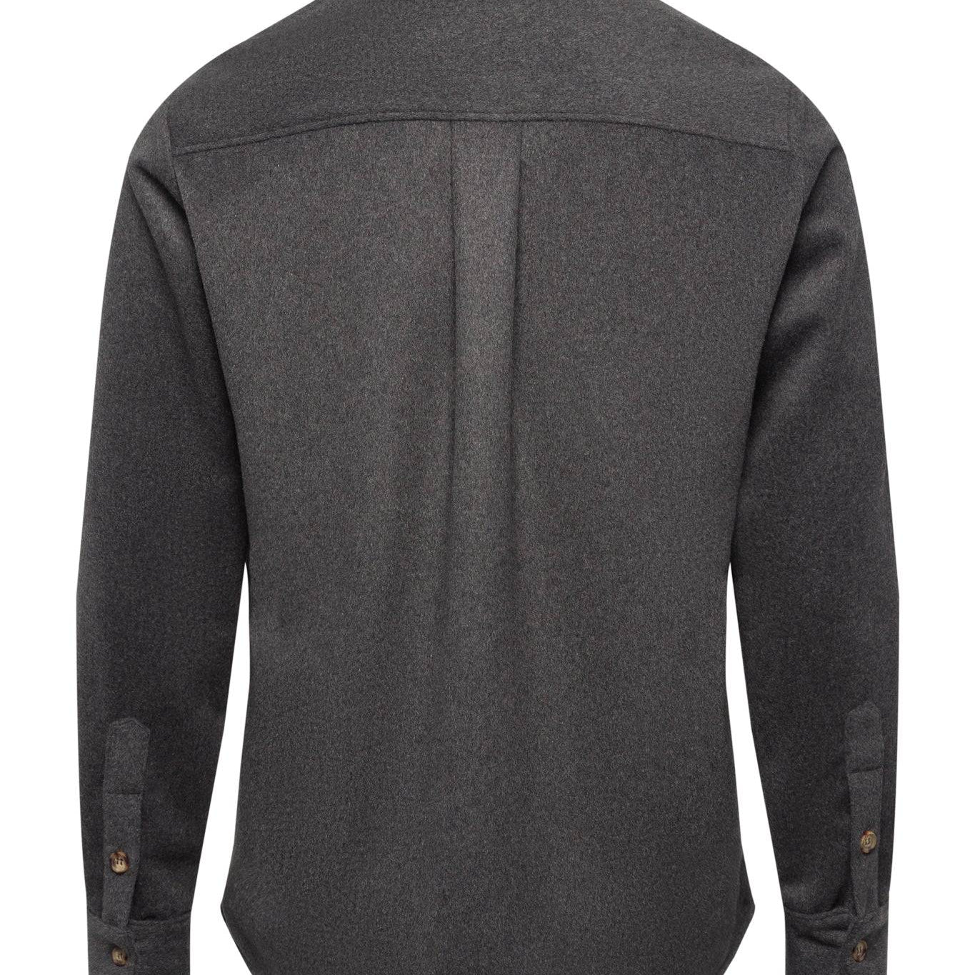 Grey Wool Button Down - Threshold Coffee