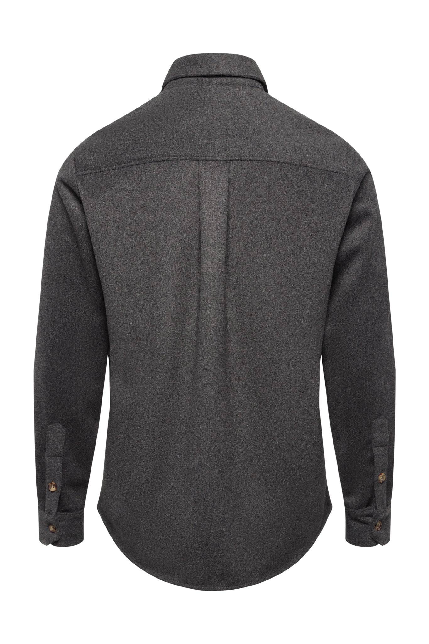 Grey Wool Button Down - Threshold Coffee