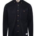 Navy Wool Button Down - Threshold Coffee