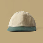6 Panel - Blank - Tan/Forest Waxed Cotton Canvas - Threshold Collective
