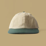 6 Panel - Blank - Tan/Forest Waxed Cotton Canvas - Threshold Collective