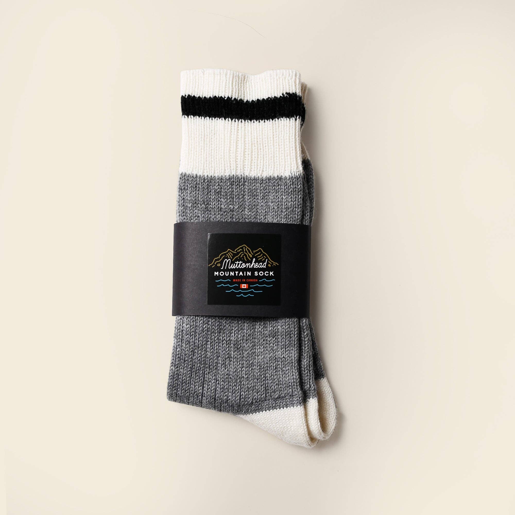 Mountain Socks - Black Stripe - Threshold Collective