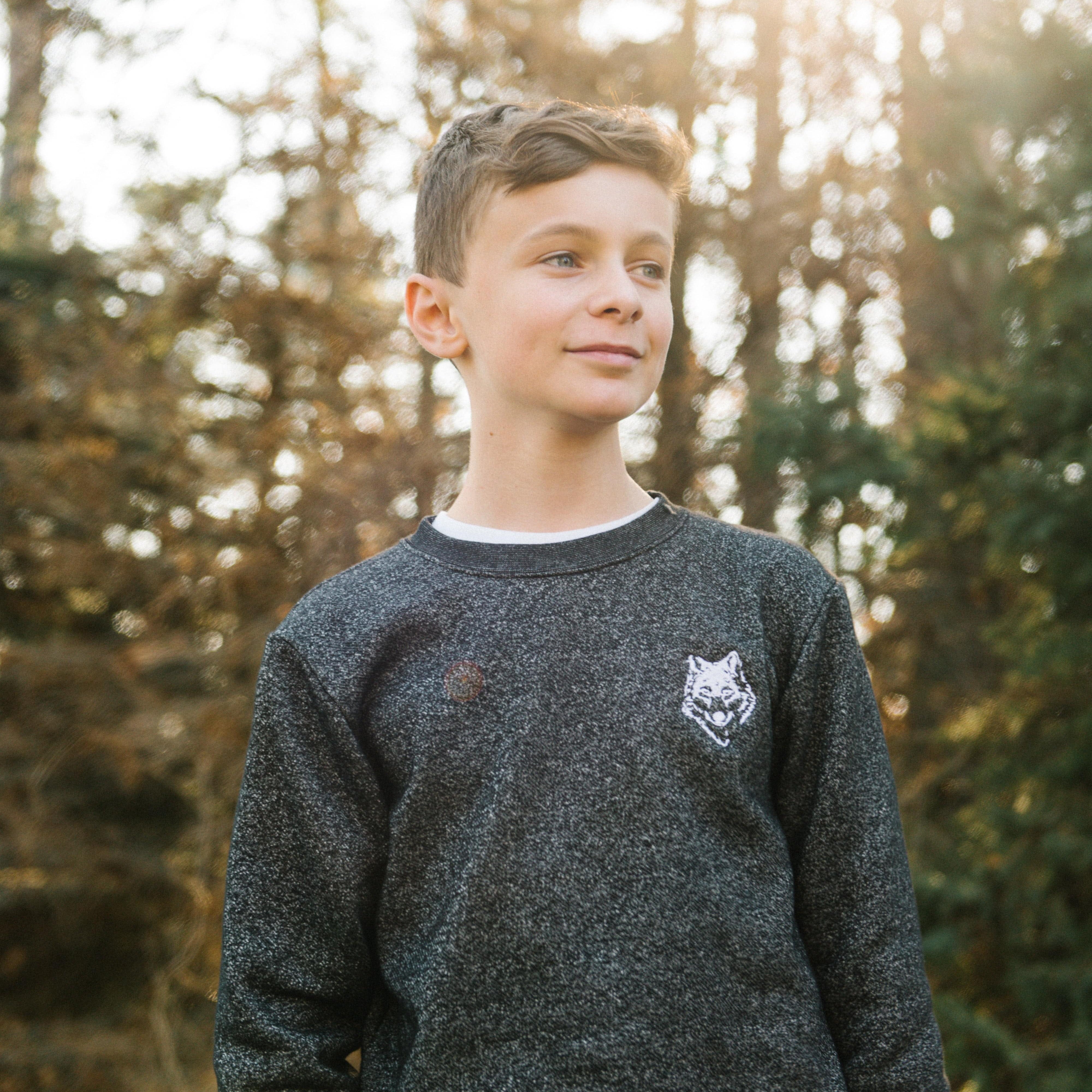 Wolfe Cubs Marled Black Crewneck - Threshold Coffee