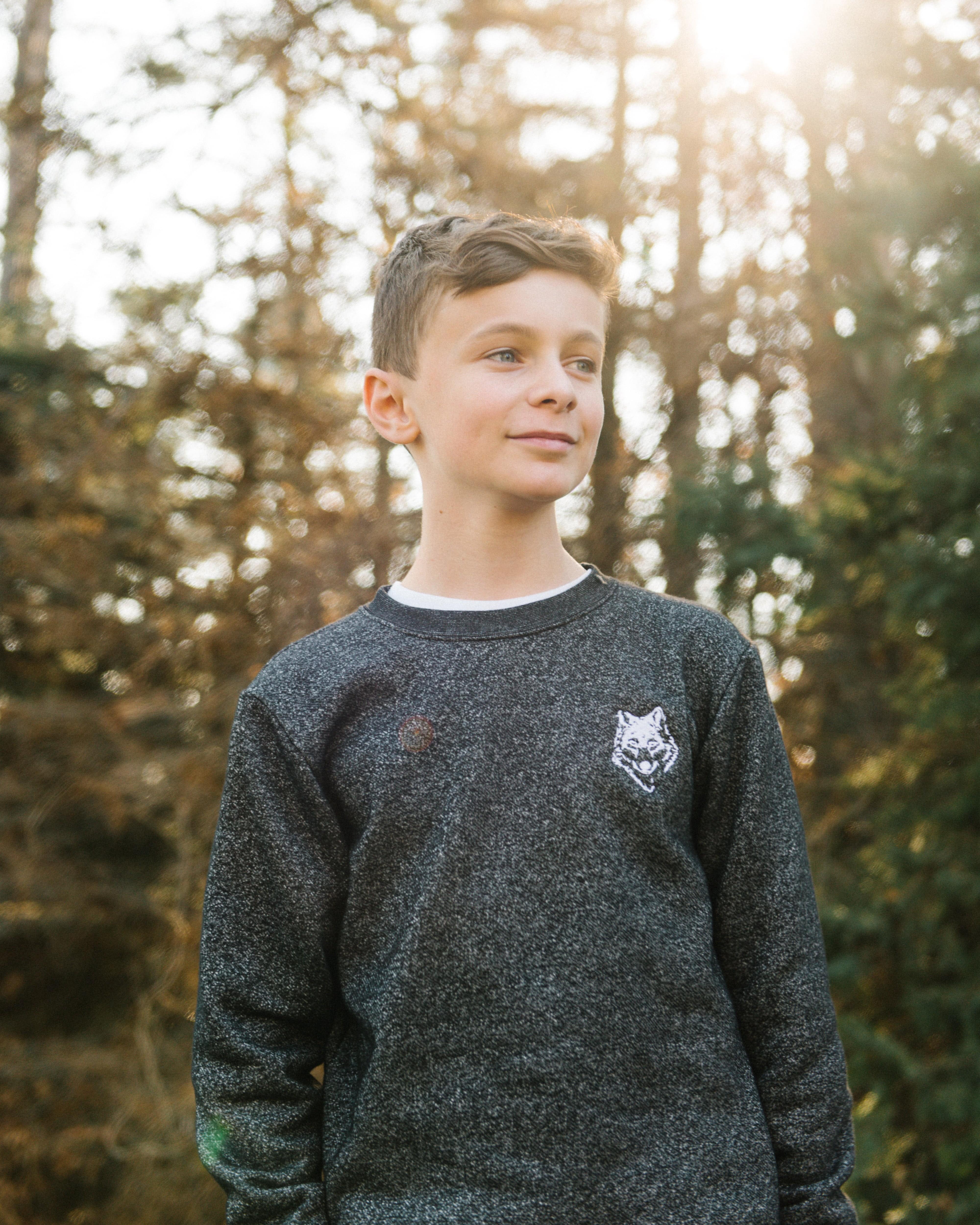Wolfe Cubs Marled Black Crewneck - Threshold Coffee