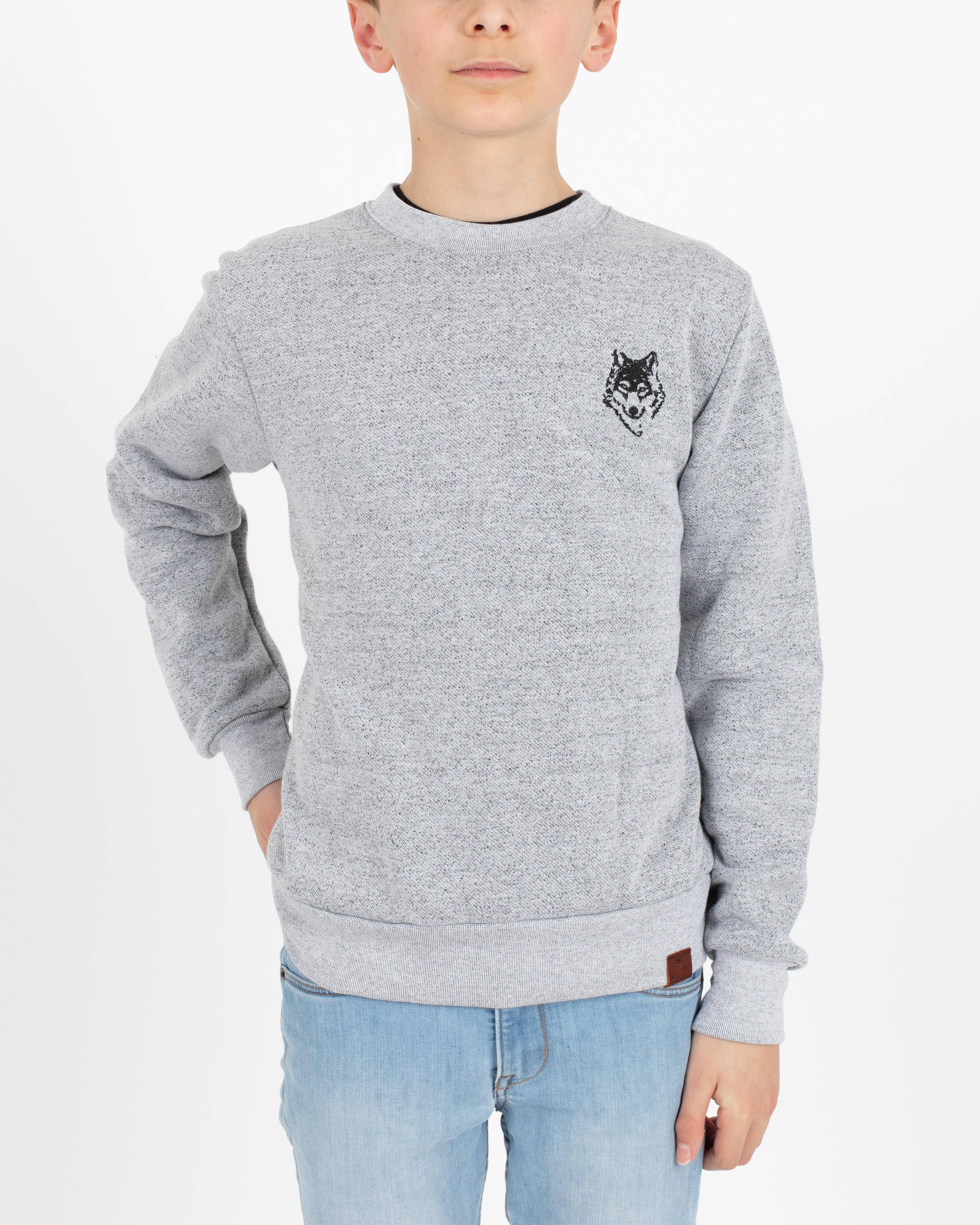 Wolfe Cubs Marled White Crewneck - Threshold Coffee