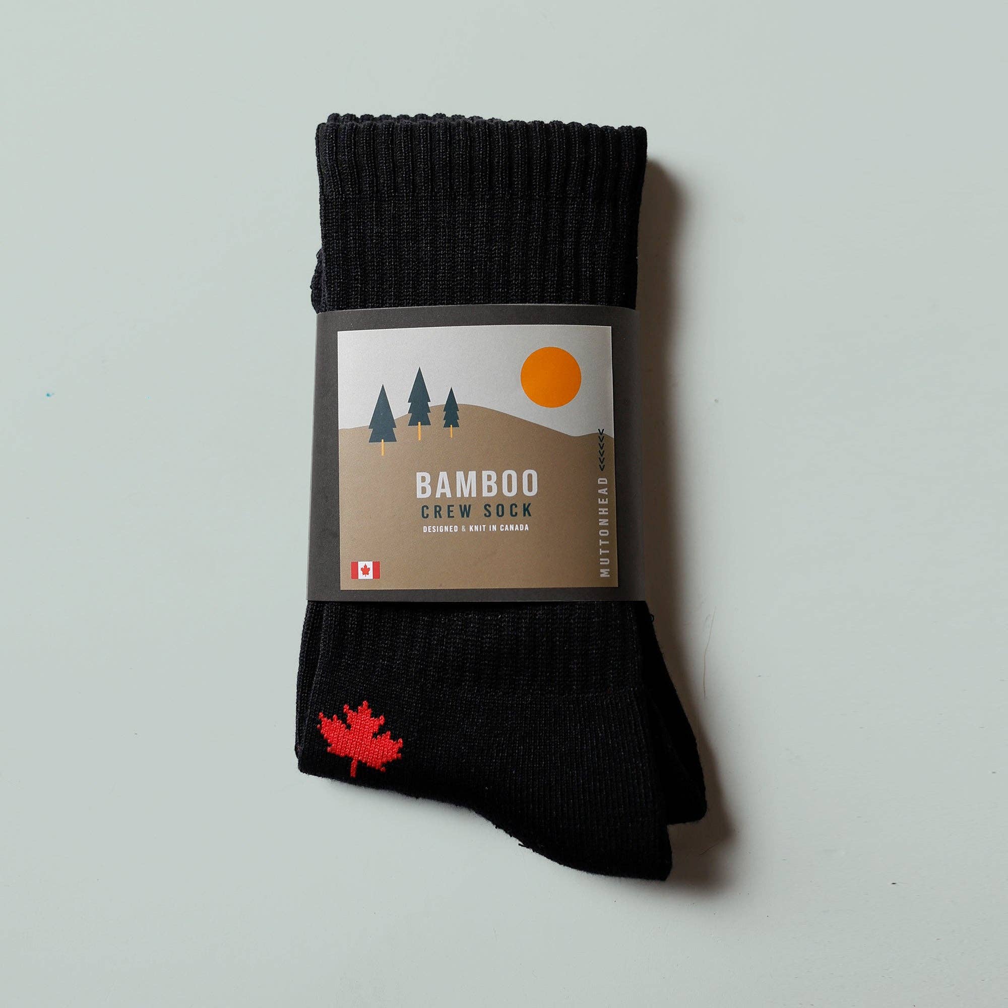 Bamboo Crew Sock - Canada Leaf: O/S - Threshold Collective