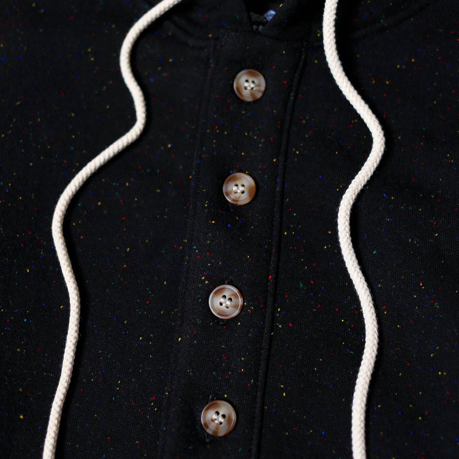 Camping Hoodie - Black Rainbow Speckle: Large - Threshold Collective