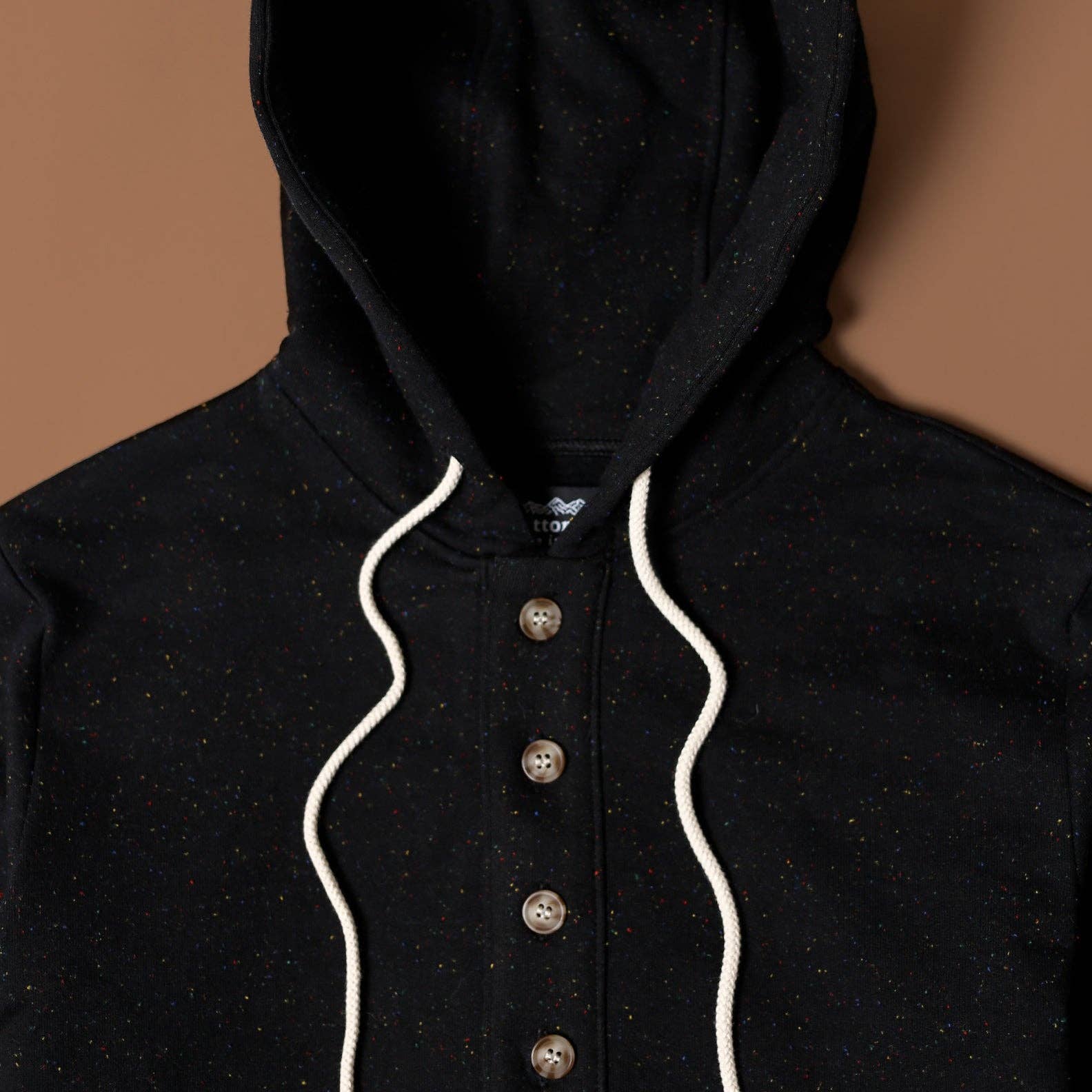 Camping Hoodie - Black Rainbow Speckle: Large - Threshold Collective