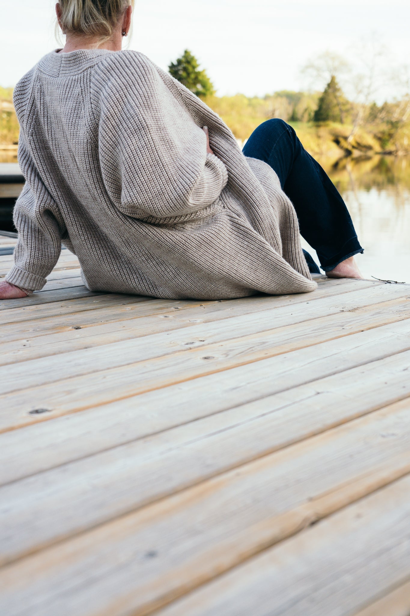 Beige Elora Cardigan - Threshold Coffee