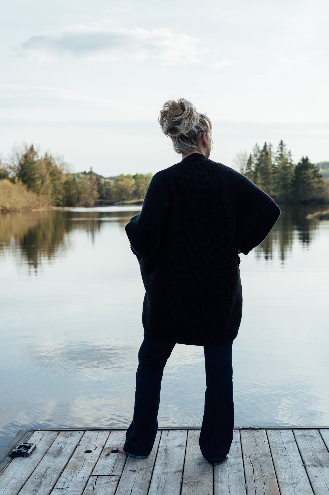 Black Elora Cardigan - Threshold Coffee