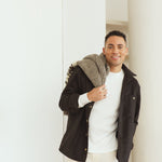 Carob Wool Button Down - Threshold Coffee