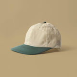 6 Panel - Blank - Tan/Forest Waxed Cotton Canvas - Threshold Collective