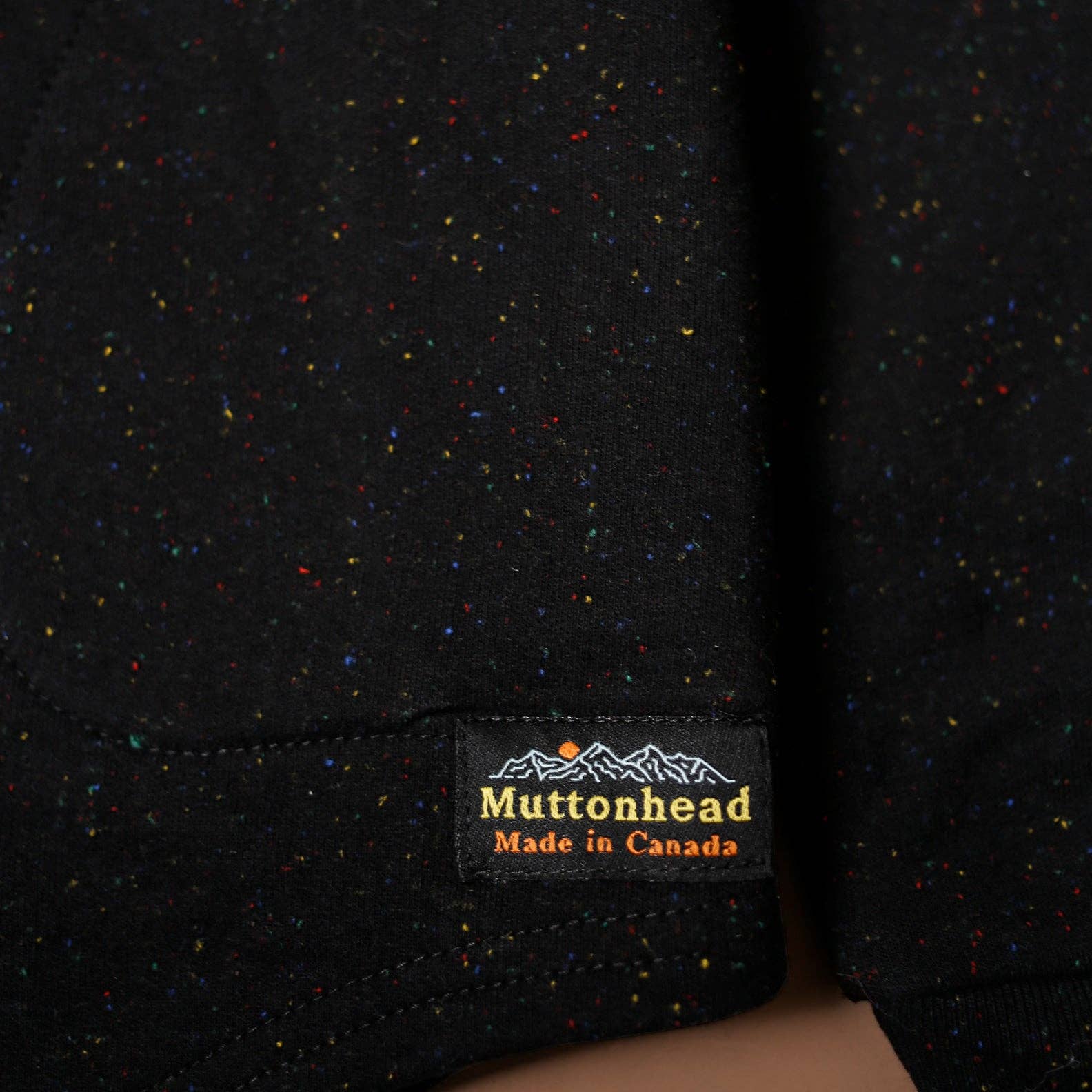 Camping Hoodie - Black Rainbow Speckle: Large - Threshold Collective