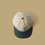 6 Panel - Blank - Tan/Forest Waxed Cotton Canvas - Threshold Collective