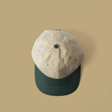 6 Panel - Blank - Tan/Forest Waxed Cotton Canvas - Threshold Collective